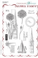 Allium Blueprint Rubber Stamp sheet - A5